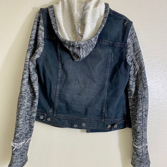 Free People Hoodie Jean Sweater Jacket - Picture 4 of 8